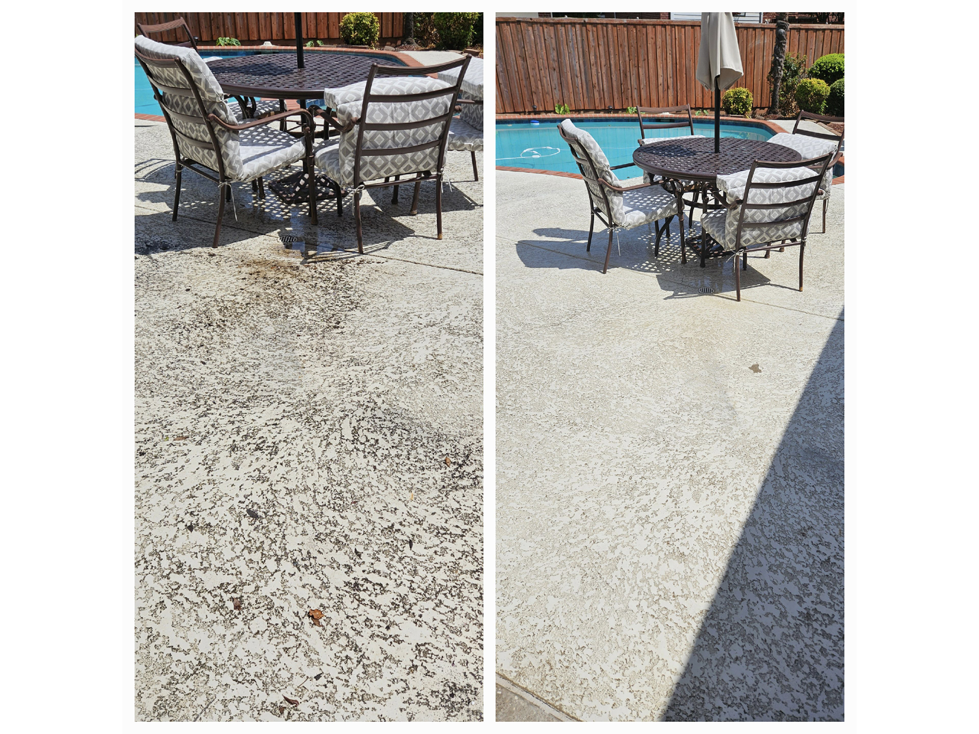 Pool Deck Split Before After